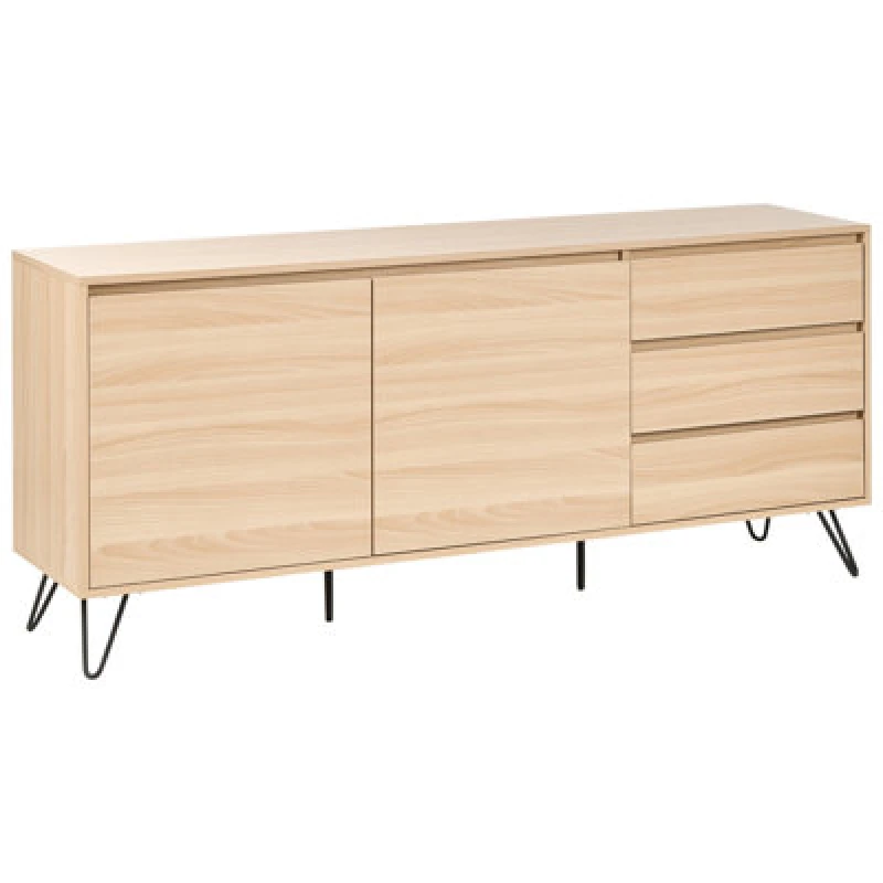 Image of Beliani 2 Door Sideboard Cardigan Light Brown