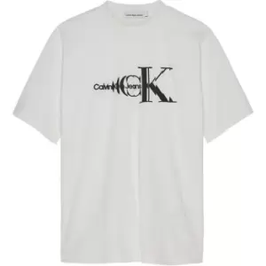 Image of Calvin Klein Jeans Natural Dye Monogram T-Shirt - White