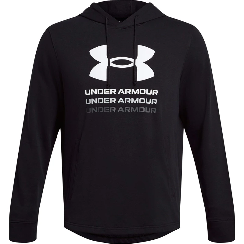 Image of Under Armour Rival Terry Graphic Hood Black male S