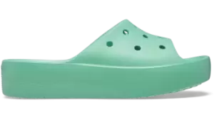 Image of Crocs Classic Platform Slides Women Jade Stone 4