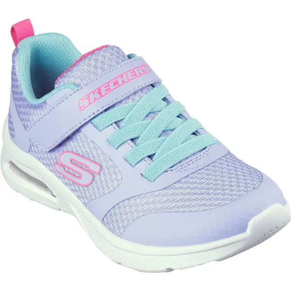 Image of Skechers Girls Microspec Max - Racer Gal Pull On Trainers UK Size 12 (EU 30)