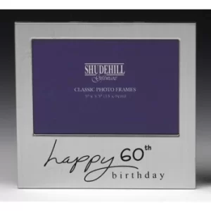 Image of Satin Silver Occasion Frame 60th Birthday 5x3