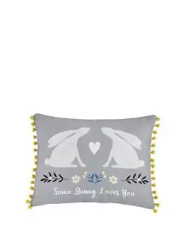 Image of Catherine Lansfield Woodland Rabbits 30X40Cm Filled Cushion