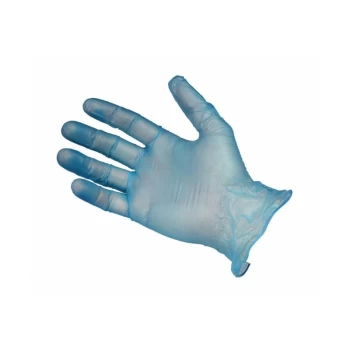 Image of Gloves4u - Disposable Gloves, Blue, Vinyl, Powder Free, Size S, Pk-100