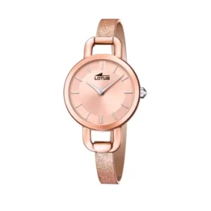 Image of Lotus L18747-1 Rose Gold Tone Dial With Steel Bangle Style Strap Wrist