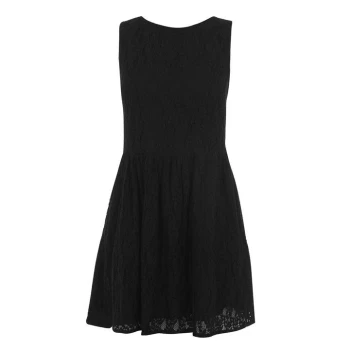 Image of Jack Wills Jasmine Lace A Line Mini Dress - Black