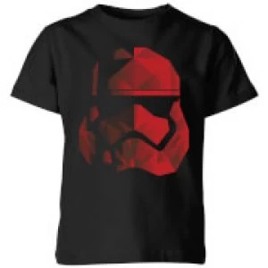 Image of Star Wars Jedi Cubist Trooper Helmet Black Kids T-Shirt - Black - 5-6 Years