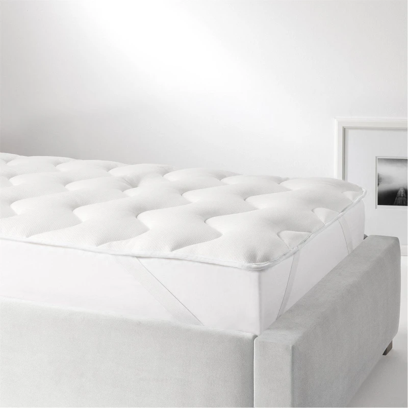 Image of Snuggledown Scandi Knitted 2.5cm Mattress Topper - White White Double