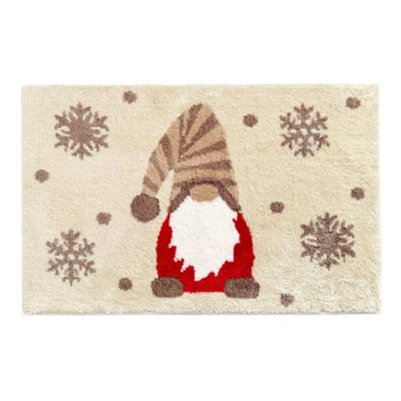 Image of Allure Bath Fashions Neutral Gonk Christmas Bath Mat - Non Slip & Super Soft