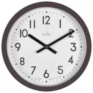 Image of Acctim Elstow Retro Analogue Wall Clock - Black