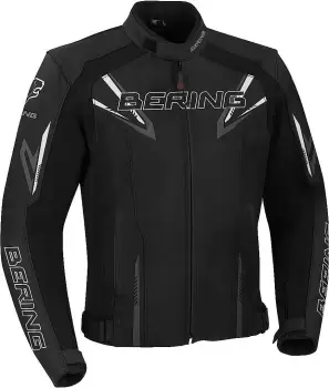 Image of Bering Skope Motorcycle Leather Jacket, black-grey, Size L, black-grey, Size L
