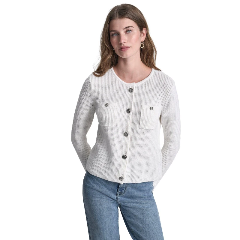 Image of DKNY CN Cardi Ld62 Ivory female 8 (XS)