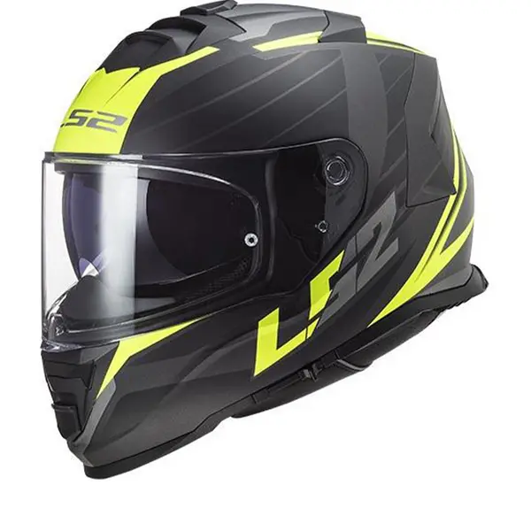 Image of LS2 FF800 Storm II Nerve Matt Black H-V Yellow 06 Full Face Helmet Size 2XL
