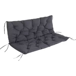 Image of 3 Seater Swing Chair Cushions Bench Seat Replacement Pad 150x98cm - Dark Grey - Outsunny