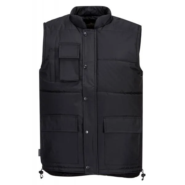Image of Portwest Mens Classic Showerproof Bodywarmer S415BKR4XL Colour: Black