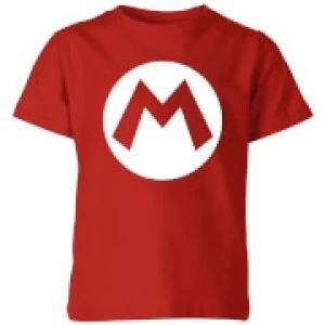 Image of Nintendo Super Mario Logo Kid's T-Shirt - Red - 7-8 Years