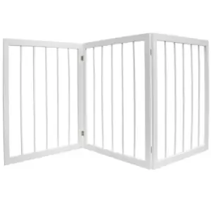 Image of Techstyle Cherish 3 Section Wooden Solid Wood Folding Pet Gate White