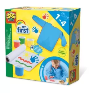 Image of Ses Creative Children'S My First Washable Fingerpaint Set, 4 Paint Pots, Unisex, 1 To 4 Years, Multi-Colour (14417)