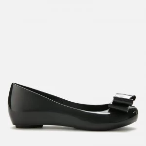 Image of Vivienne Westwood for Melissa Womens Ultragirl 22 Ballet Flats - Black Bow Orb - UK 4 - Black