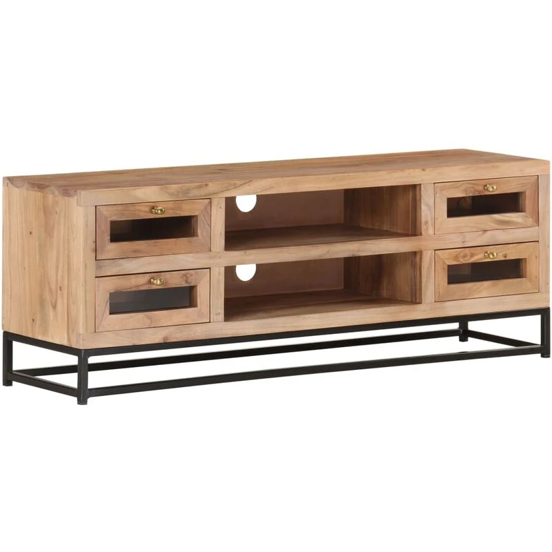 Image of VIDAXL TV Cabinet 110x30x40cm Solid Acacia Wood vidaXL 8720286066560