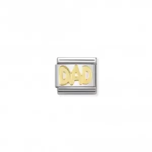 Image of Nomination Composable Classic Writings 18K Gold Dad Link 030107/11
