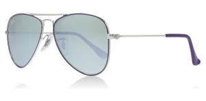 Image of Ray-Ban Junior RJ9506S Sunglasses Silver / Violet 262/30 50mm