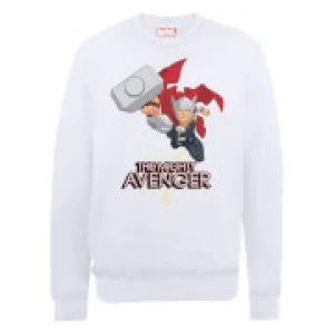 Image of Marvel Avengers Assemble The Mighty Thor Sweatshirt - White - M