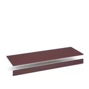 Image of Flux top and plinth finishing panels for quadruple locker units 1600mm wide - wine red