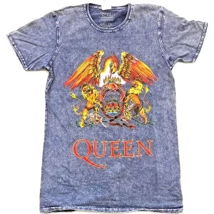Image of Queen - Classic Crest Unisex Large T-Shirt - Blue