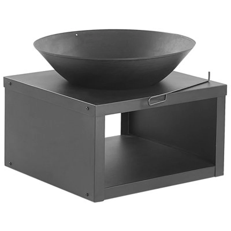 Image of Beliani Fire Pit Tanara Metal Black