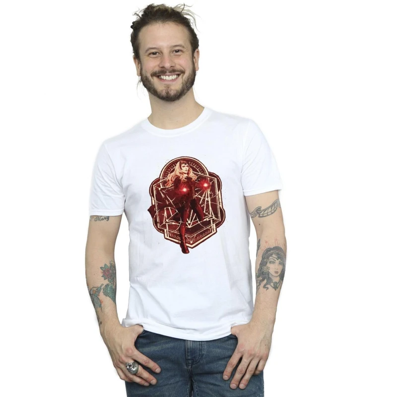 Image of Marvel Marvel Men Doctor Strange Wanda Vintage T-Shirt in White Size: Small White S Male 5059934259928