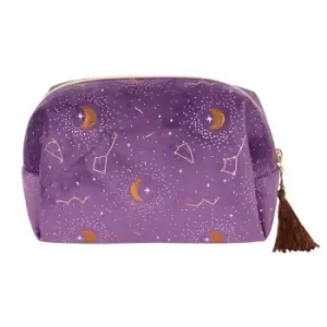 Image of Purple Star Sign Tasseled Makeup Bag