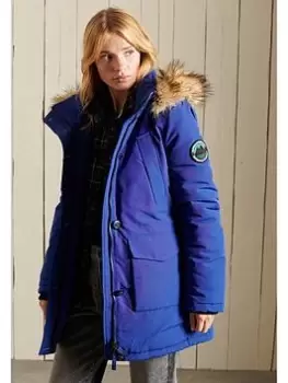 Image of Superdry Everest Parka - Blue Size 10, Women