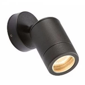 Image of KnightsBridge Adjustable IP65 Aluminium Black Indoor Outdoor Single Wall Light