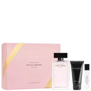 Image of Narciso Rodriguez Musc Noir For Her Gift Set 100ml Eau de Parfum + 50ml Body Lotion + 10ml Eau de Parfum