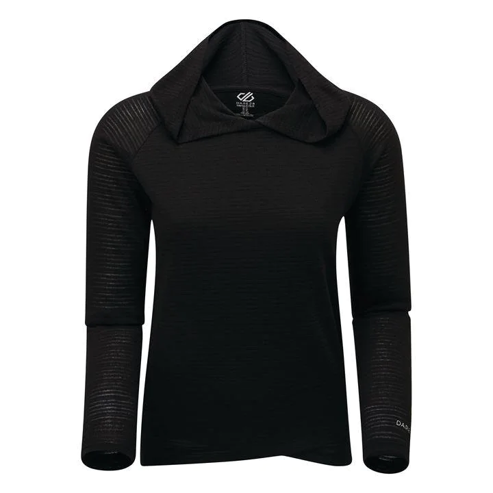 Image of Dare 2B Black 'Result' Soft Stripped Jersey Hooded Top - 6