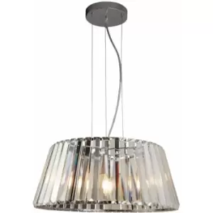 Image of Search Light - 5-light chrome tiara pendant with crystal glass