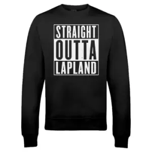Image of Straight Outta Lapland Christmas Sweatshirt - Black - S