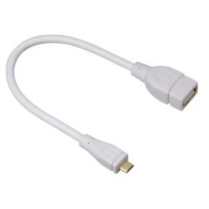 Image of Hama USB 2.0 OTG Adapter cable micro plug - A socket white 0.15 m