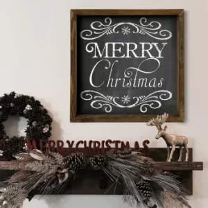 Image of KZM374 Brown White Black Decorative Framed MDF Painting