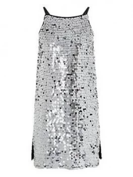 Image of Monsoon Girls Sabella Sequin Prom Dress - Silver