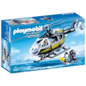 Image of Playmobil City Action SWAT Helicopter with Working Winch (9363)