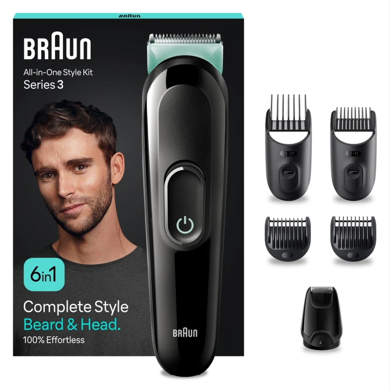Image of Braun Mens 6in1 Trimmer Black male One Size