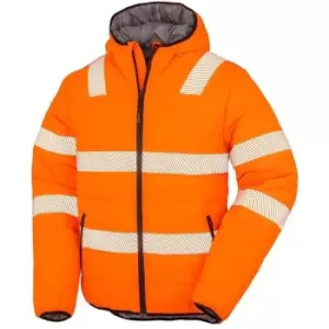 Image of Result Genuine Recycled Unisex Adult Ripstop Safety Jacket (M) (Fluorescent Orange) - Fluorescent Orange