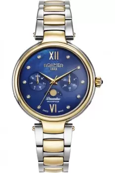 Image of Ladies Roamer Dreamline Moonphase Diamond Watch 858801 48 49 50