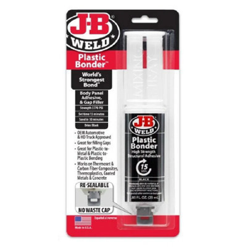 Image of JBL J-B Weld PlasticBonder Syringe Black 25ml White
