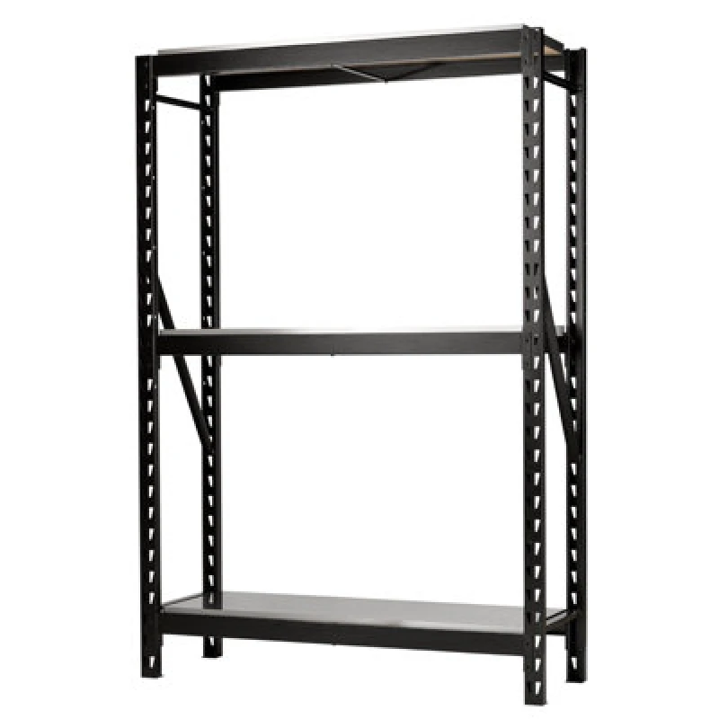 Image of Bunker 14 Piece Modular 3 Tier Stainless Steel Shelf Racking Unit 27920 Colour: Black