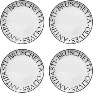 Image of Premier Housewares - Noir Antipasti Plates - Set of 4