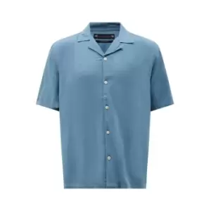 Image of AllSaints AllSaints Venice Short Sleeve Shirt Mens - Blue