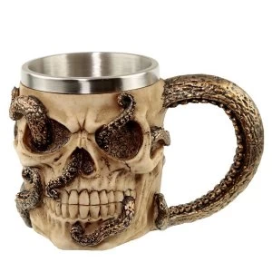 Image of Decorative Bronze Octopus Skull Tankard